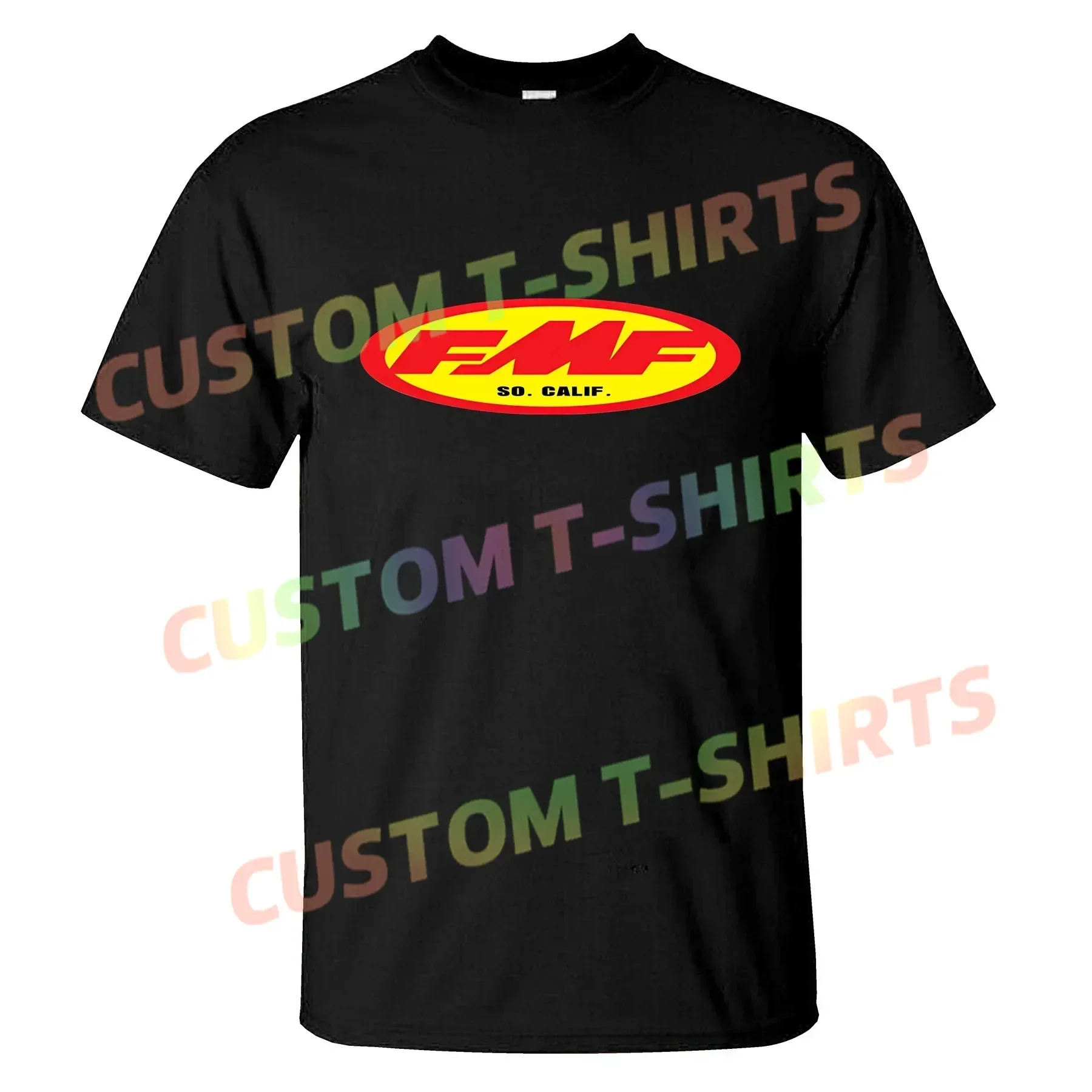 

2023 Fashion Tees Men T Shirt Casual New Limited FMF Motocross Logo Oversized T-shirt Graphic Youth Cloth Streetwear S-3XL