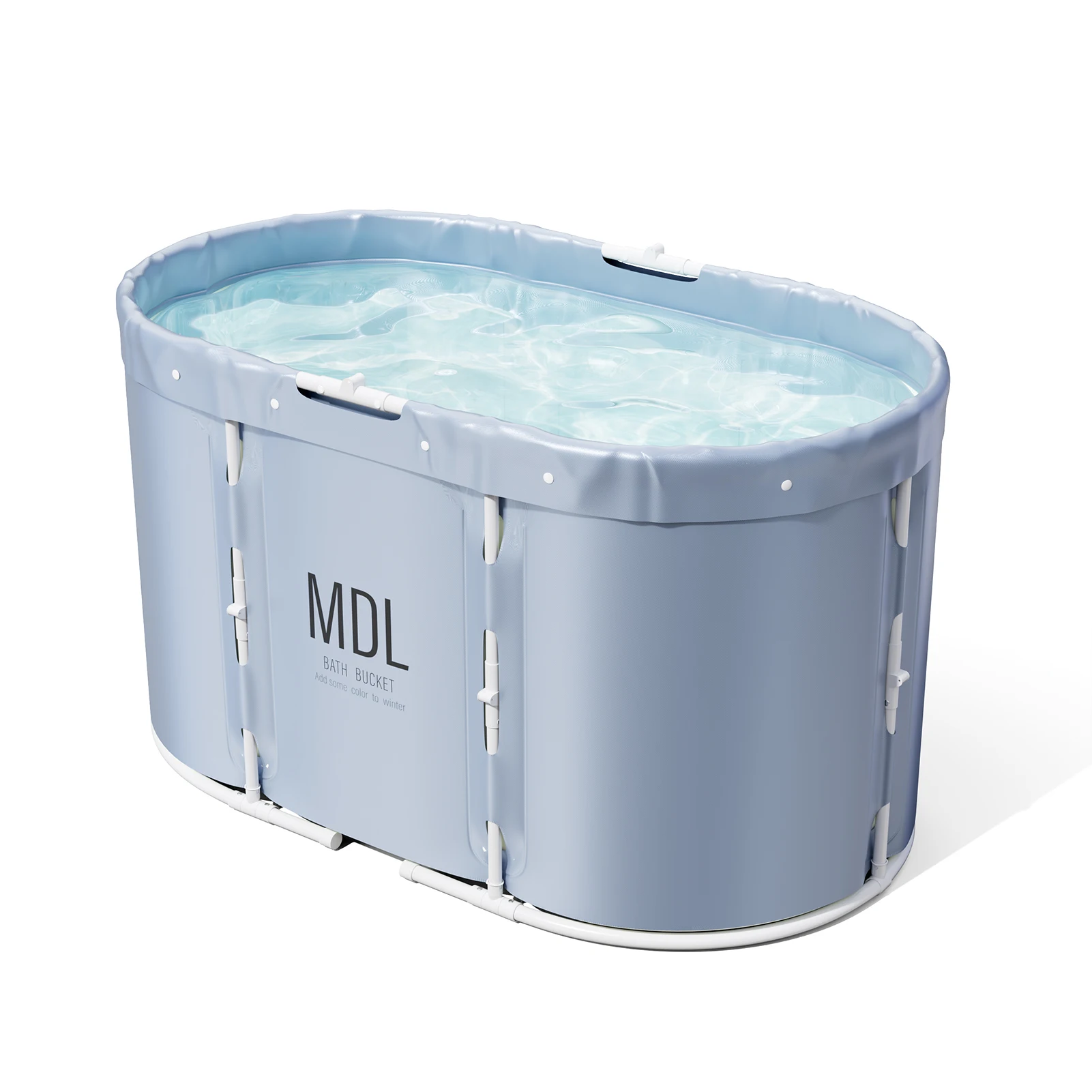 【Breeins】2025 neue faltbare Einweichbadewanne, zusammenklappbare ovale Badewanne für zu Hause, SPA-Badewanne für Erwachsene, Baby-Watsbecken