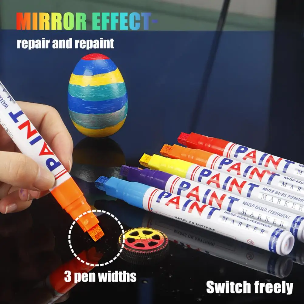 Large Capacity Paint Marker Car Touch-Up Waterproof Oil-Based Pen for Metal Tire Wood Quick-Dry Stone Inscription Repair Pen 97
