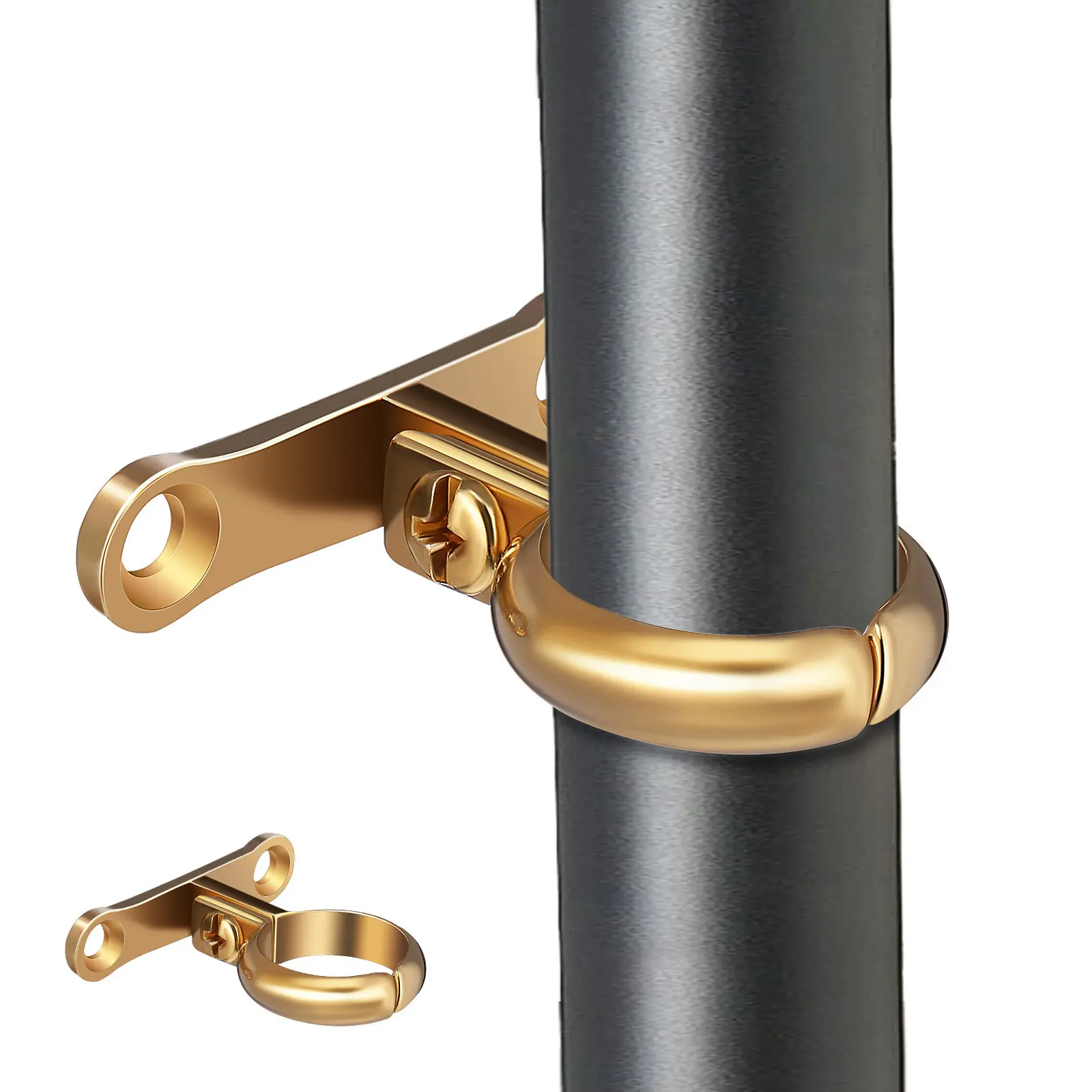 

Pipe Clip Supports Brass Pipe Bracket Clamp Heavy Duty Pipe Clamps Tube Clip Cable Clamp With 2 Holes Hardware Accessories