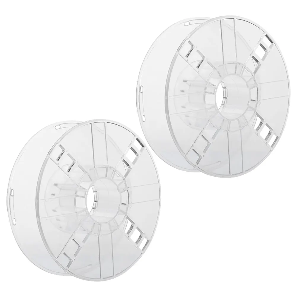 2 Buah Plastik 1KG 3D Printer Bobbin Tembus Berongga Bobbin untuk 3D Printer Reel Tahan Lama Mudah Dipasang Desain Praktis