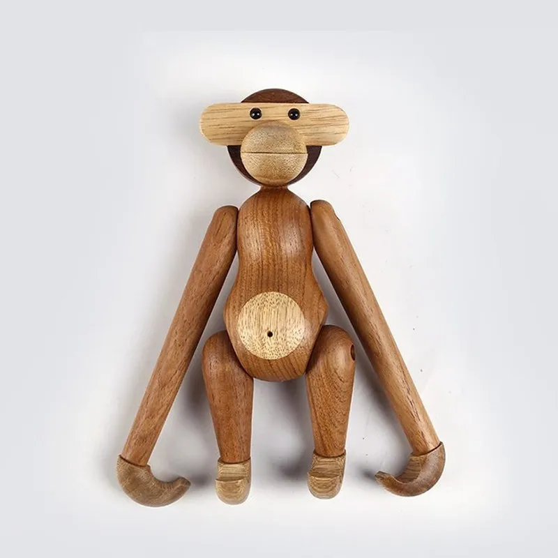 Crafts ornaments European wooden crafts Nordic Danish teak monkey