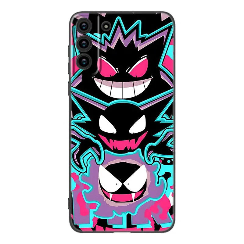 Schattige P-Pokémon Zwart Siliconen Telefoonhoesje Voor Samsung Galaxy S23 S23 S20 Fe S24 S22 Ultra S10e S10 S9 S8 Plus