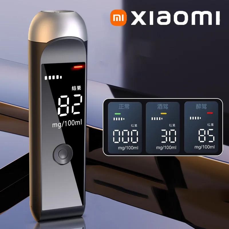 

Автоматический тестер алкоголя Xiaomi, профессиональный тестер алкоголя в выдыхаемом воздухе, перезаряжаемый алкотестер, инструменты для тестирования алкоголя, 2025 год, новинка