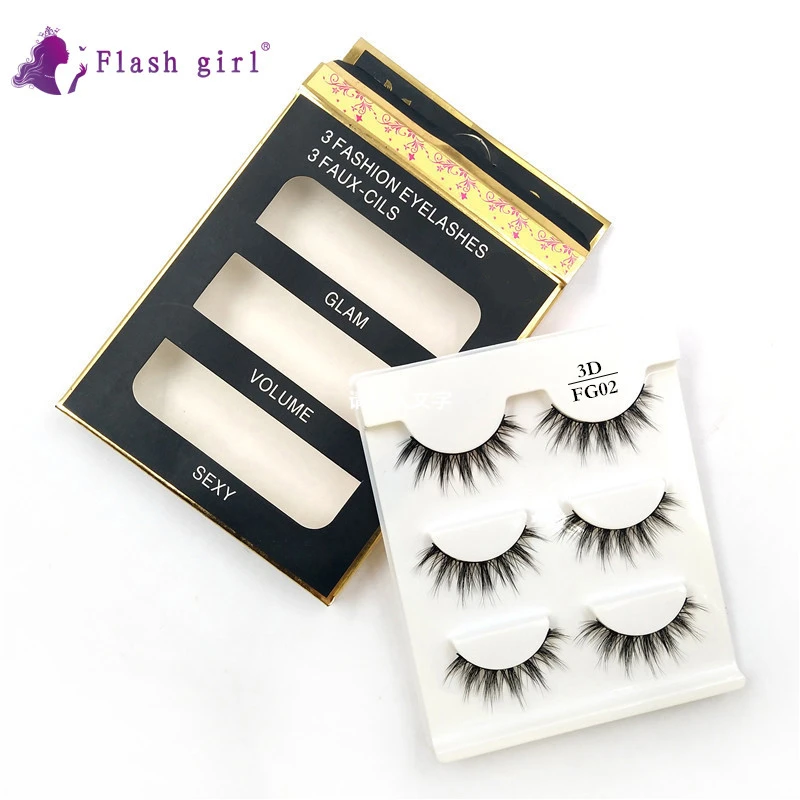 60% discount 3D stereo natural individual and flexible wispy cotton steam Mink False Eyelashes with Accept custoimized