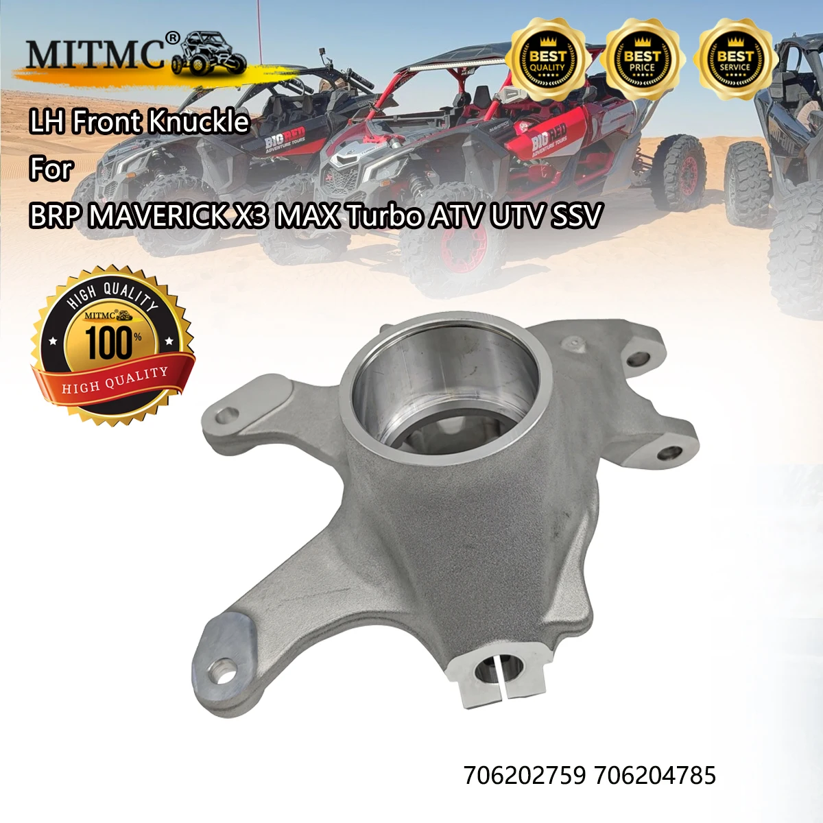 LH Front Knuckle Or RH Front Knuckle For BRP MAVERICK X3 MAX Turbo ATV UTV SSV 706202759 706204785 706202760 706204786