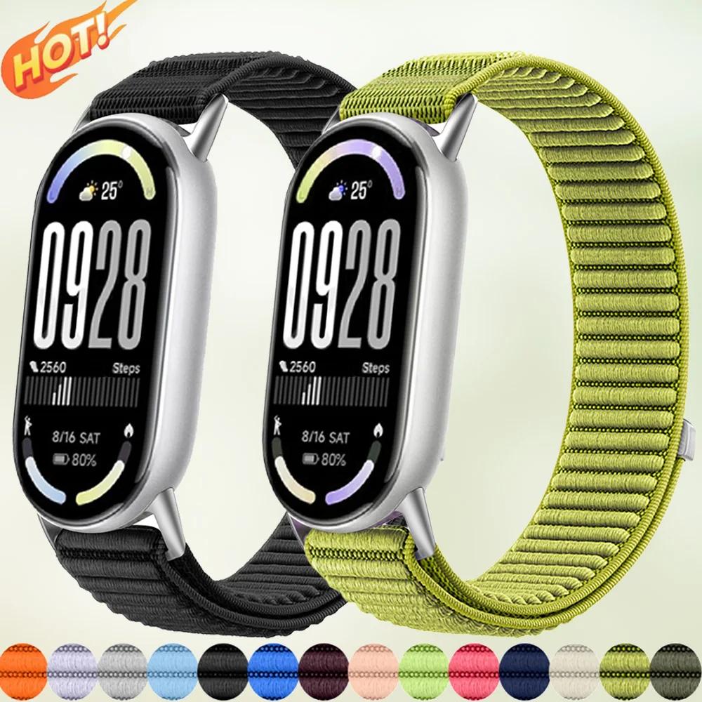 Nylon-Textur-Armband für Xiaomi Mi Band 10 9 8 Atmungsaktives Gewebtes Sportarmband für Mi Band 8 9 10 Ersatz-Zubehör
