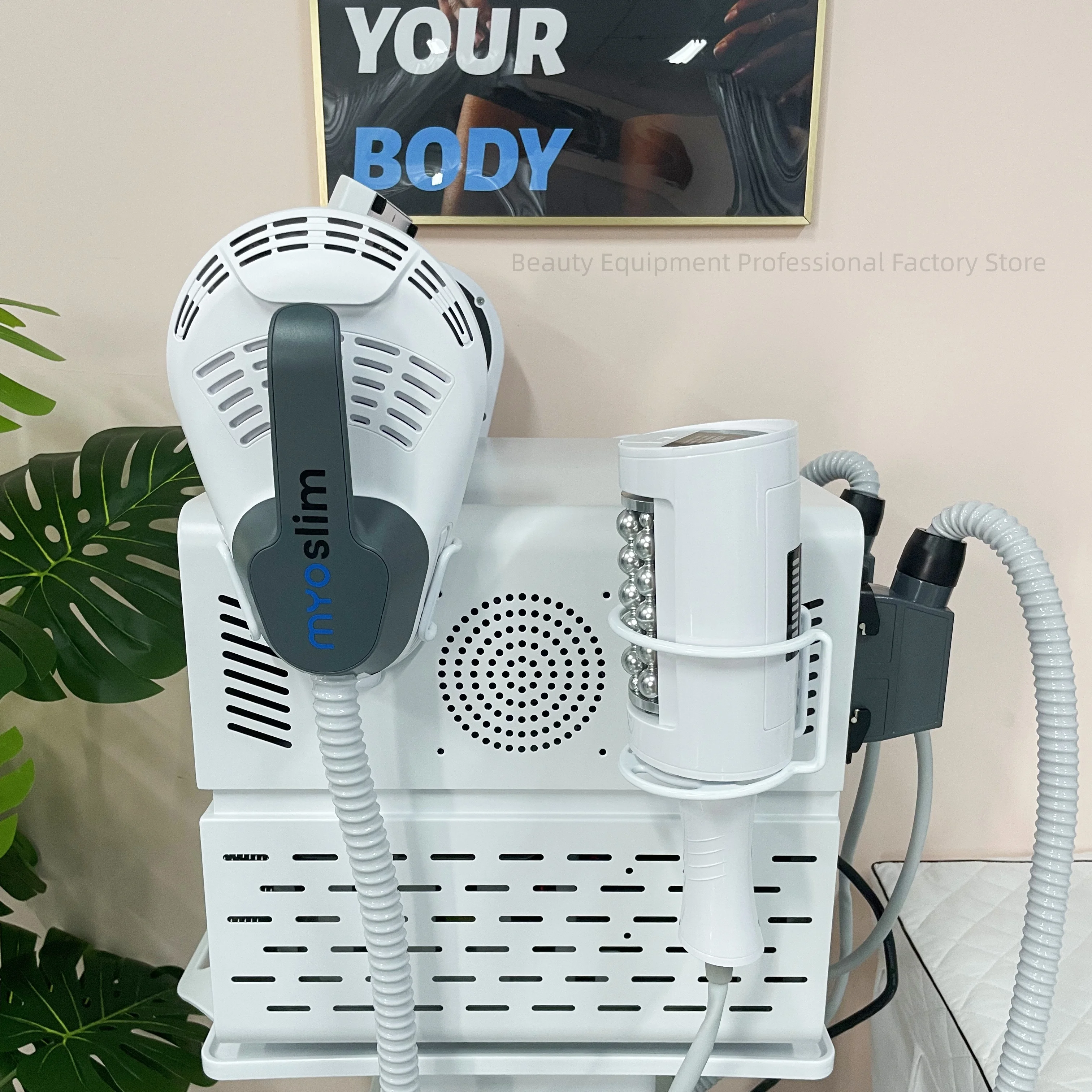 Myoslim New Radio Frequency Body Shaping Device Roller Slimming 200Hz High Frequency Vibration Electromagnetic EMS