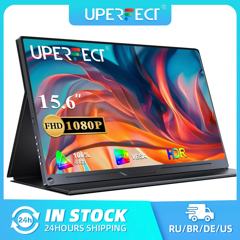 UPERFECT ポータブルモニター 15.6インチ 1080P FHD USB C HDMI