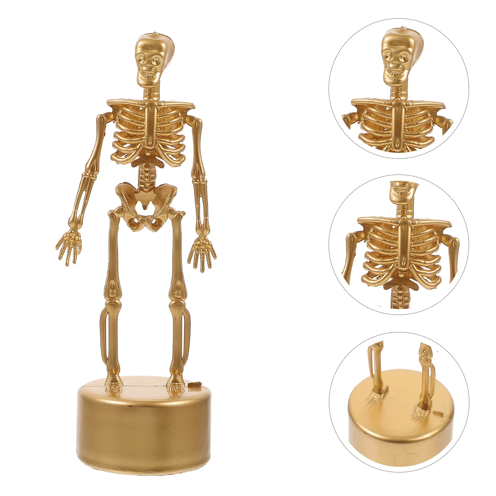 Halloween Desktop Decoration Props Skull Statuette Trophy Ornaments Upright Style Yoga Supplies Plastic Photo Home