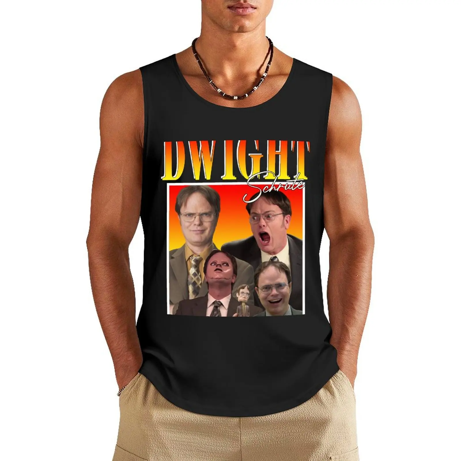 

Dwight Schrute Tank Top clothing men Male vest gym top