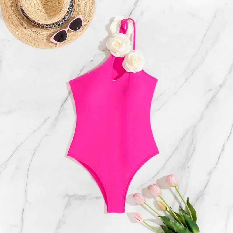 New Style Swimsuit Women Sexy One-piece Solid Color Super Hot Swimwear Bikini Trendy Swimwear Beach Vacation