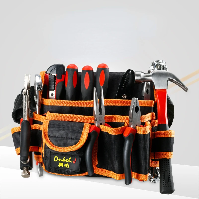 Multi-functional Electrician Tools Bag Waist Pouch Belt Storage Holder Organizer Garden Tool Kits Waist Packs Oxford Cloth