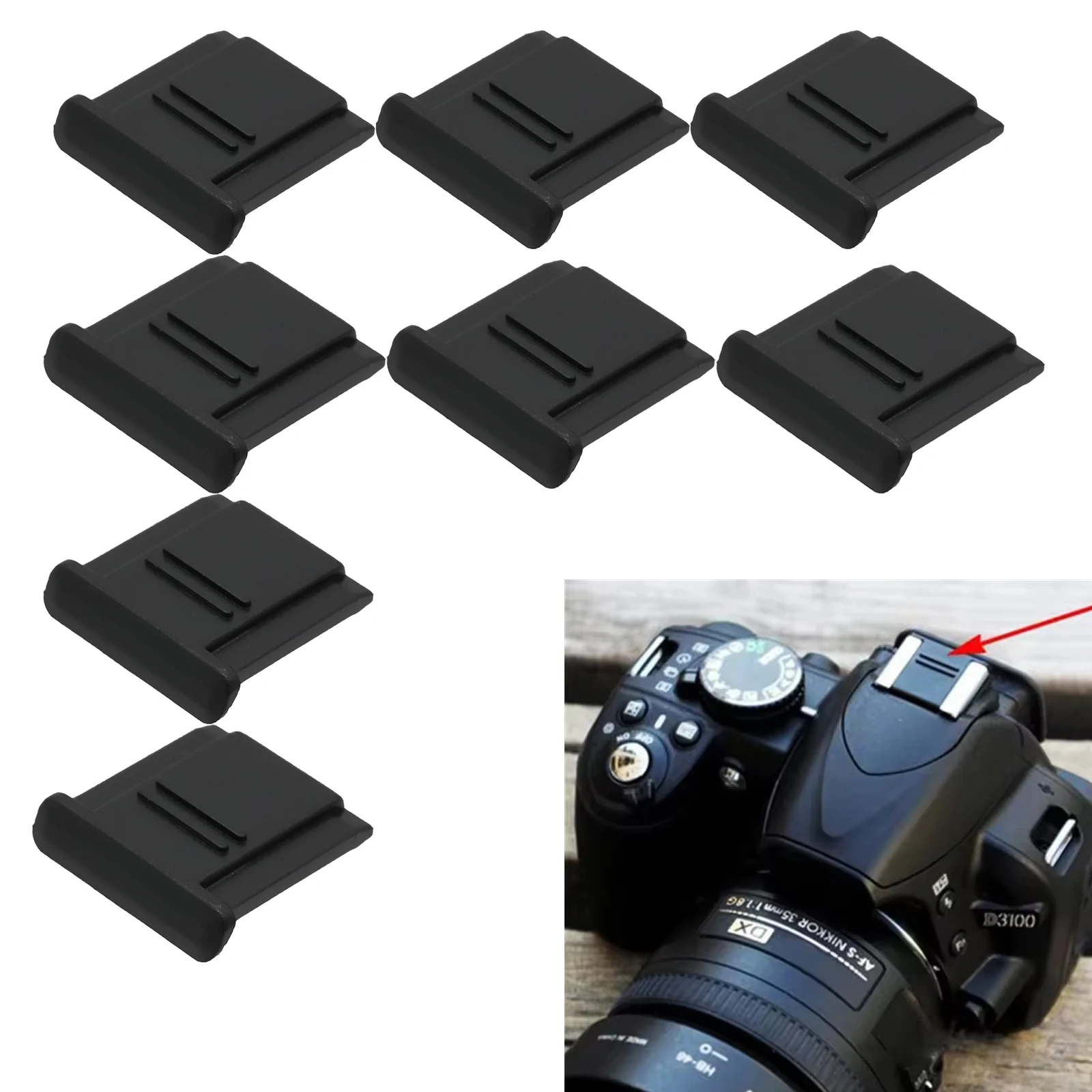 1-10 Uds. Funda protectora para flash BS-1, tapa de protección para cámara digital SLR DSLR, accesorios para Canon/Nikon/Pentax