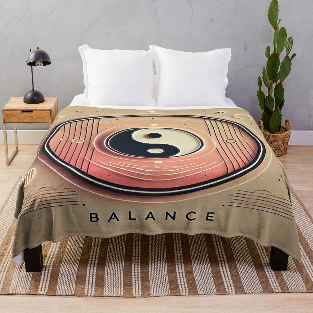 Universal Balance: Yin and Yang Throw Blanket Warm Hair Blankets