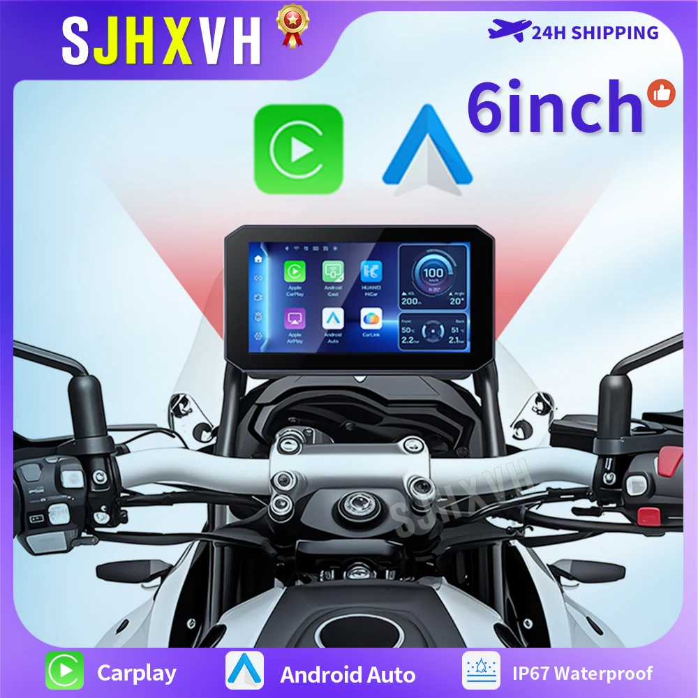 

6-inch portable waterproof motorcycle navigation device. Supports Bluetooth and CarPlay, with IP67 waterproof rating