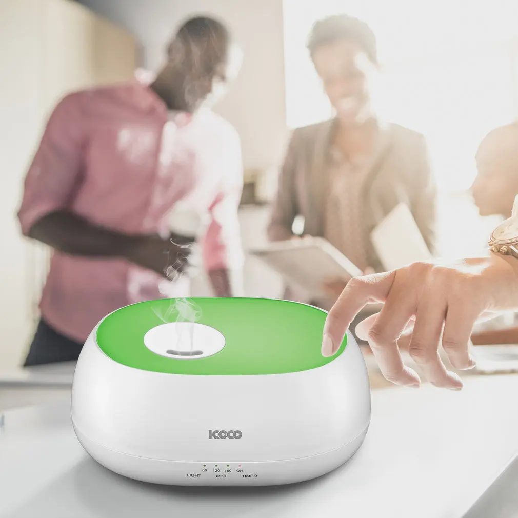 Humidifier 500ml Essential Oil Aroma Diffuser Home Office Air Cold Mist Purifier 7 Color LED Night Light With Remote Control