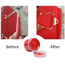 Red Leather Vinyl Repair Kit Leather Paint for Shoes Auto Car Seat Sofa Coats Scratch Cracks Leather Care Restoration