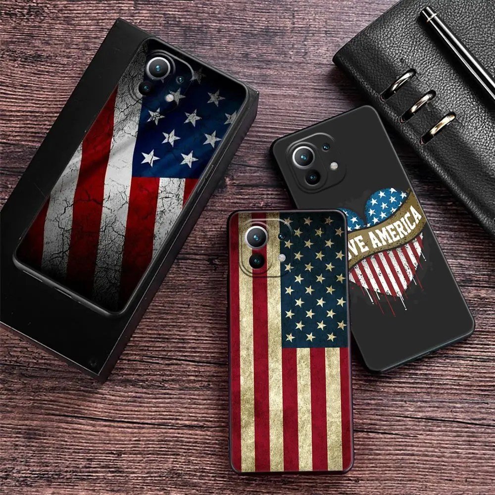 American Dollar USA Flag Phone Case For Xiaomi 13T Pro Case Xiaomi 11 Lite 5G NE 12T 12 13 Pro 12 Lite 10 Back Cover Funda Coque