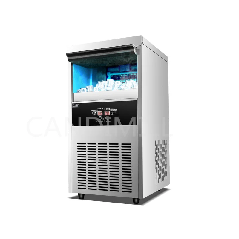 Countertop Ice Cube Making Machine Ice Maker For Commercial Milk Tea Shop Square Ice Machine With Intelligent Control Panel