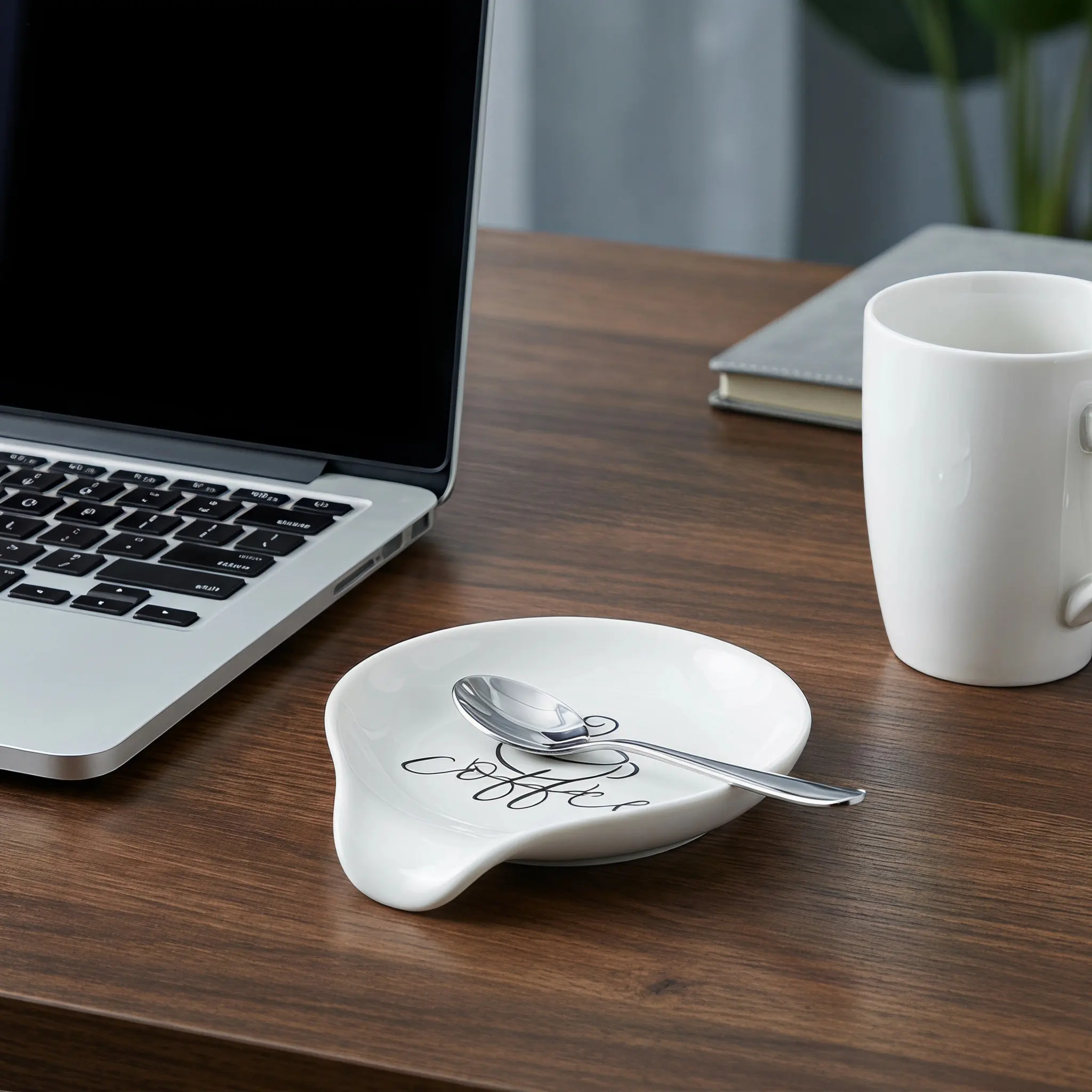 Coffee Tea Spoon - Ceramic Spoon Rest Small White Coffee