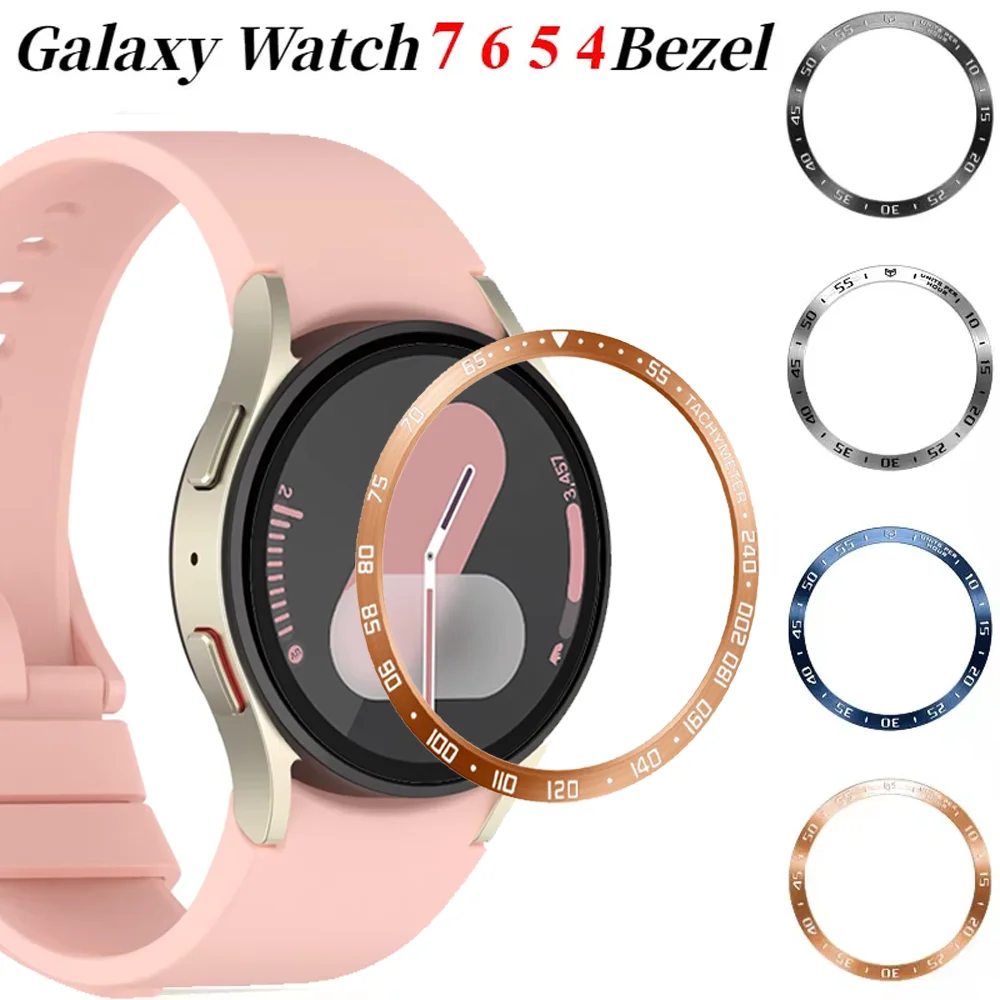 Metal Bezel For Samsung Galaxy Watch 7/6/5/4 40mm44mm Time/Speed Scale Frame Protective Ring Watch 6 4 Classic 47mm43mm 46mm42mm