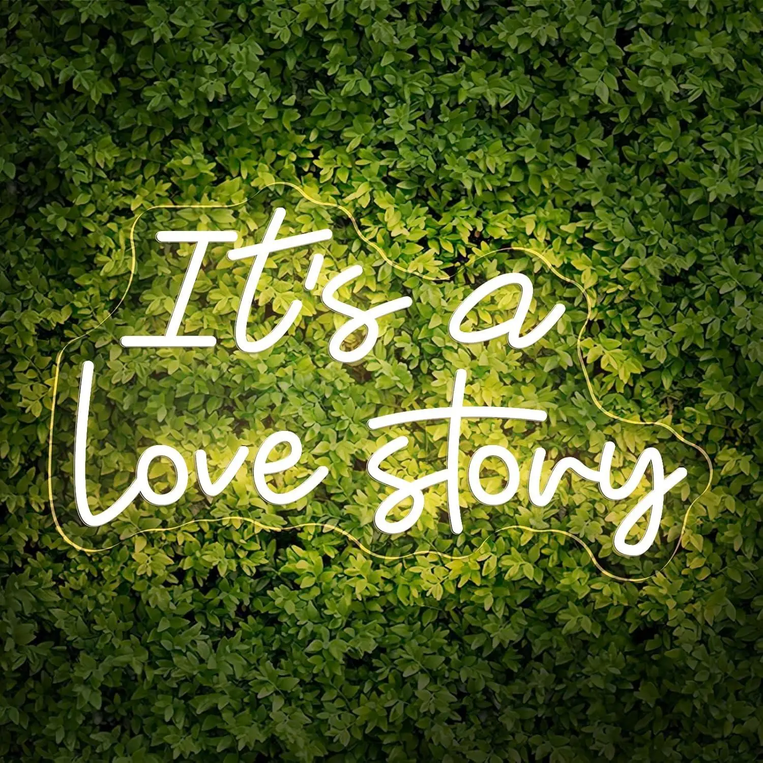 

It's a Love Story Neon Signs USB Dimmable LED Neon Lights for Wedding Engagement Anniversary Bachelorette Party Decor Wall Light