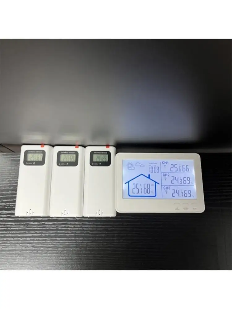 

652F Wireless Temperature Humidness Gauges with Expandable 3 Sensors Connectivity 100m Ranges