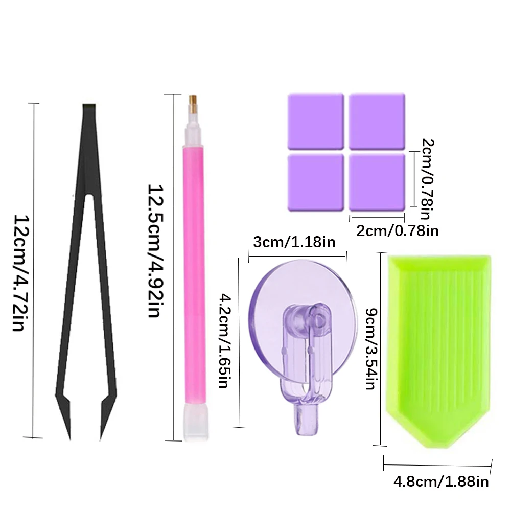 Diamond Painting Accessories Art Tool Embroidery Tacky Glue Clay Wax Trays Stitch Pen Tweezers Wheel Adhesive Tape Kit DIY Diamo