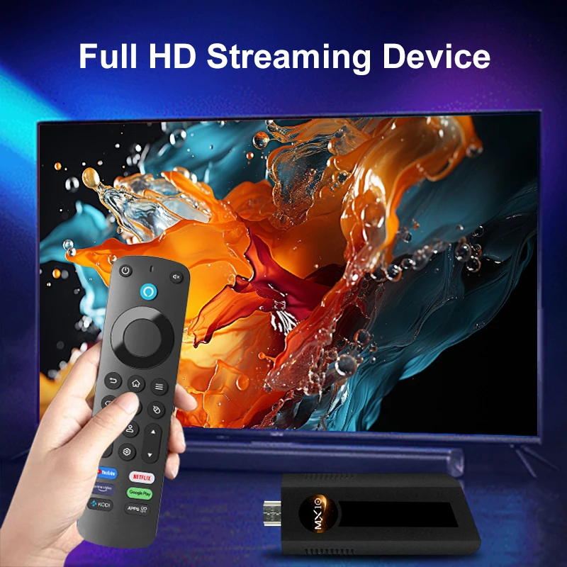 MX10 F8PRO عصا التلفاز الذكية Android14 ATV RK3528 1080P HD TV box 2.4/5G WiFi TV استقبال لمشغل الوسائط Google YouTube Netflix