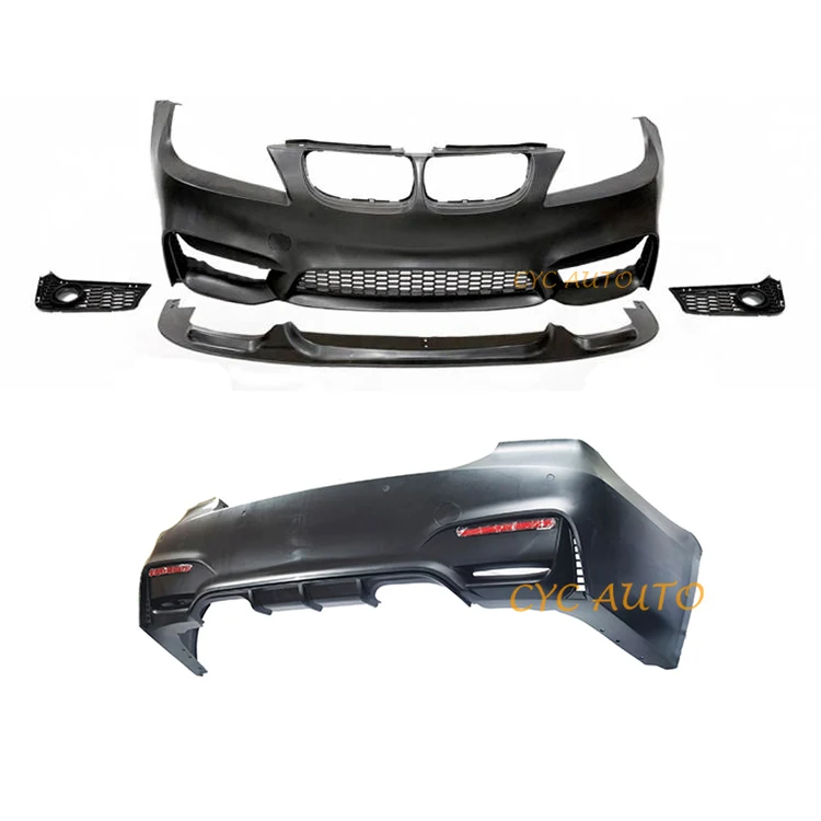 

M4 LOOK Front Bumper Rear Bumper Car Bodykit with Front Lip for 3Series E90 Per-Lci 2005 2006 2007 325i 330i