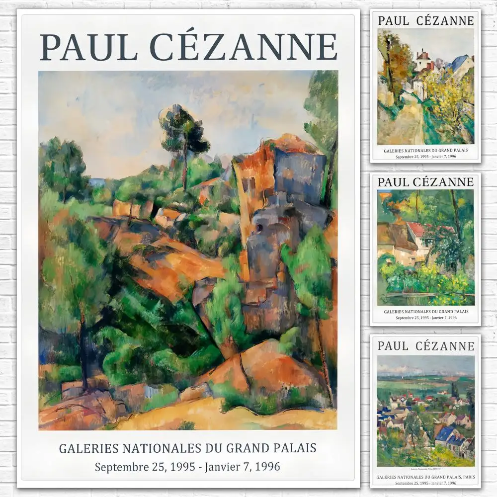 Impression Artist P-Paul Cezanne Poster All-match HD Waterproof Self-Adhesive Wall Art Sticker For Home Bedroom