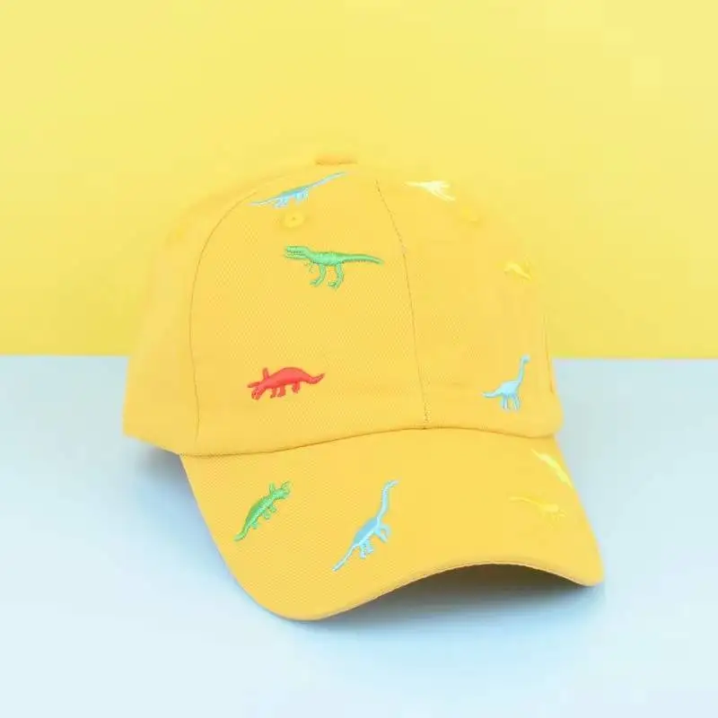 Kids Baseball Cap Dinosaur Embroidery Children Girls Boys Sun Hat Spring Summer Outdoor Adjustable Visor Baby Cap