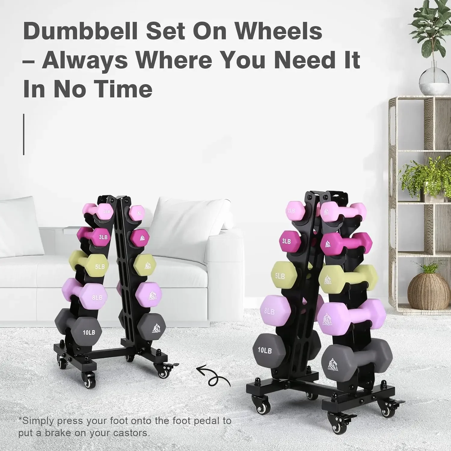 

[New Arrival!]Set of 2 Neoprene Coated Dumbbell Hand Weights, Anti-Slip and Anti-Roll Hex Dumbbells in Pair for Strength Trainin