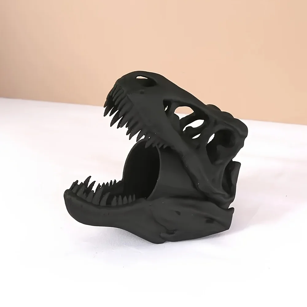 Porte-stylo crâne imprimé en 3D, porte-stylo crâne de dinosaure et porte-brosse de maquillage, organisateur de rangement de bureau Unique, décoration de la maison