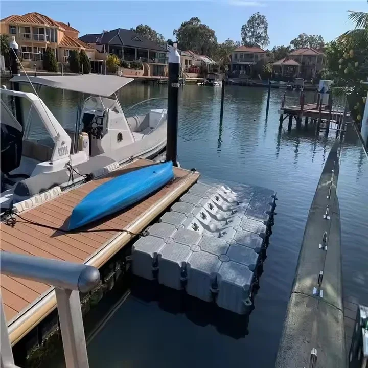New Product Boat Dock Plastic Floating Jet Ski Belt Roller Grey Floating Bridge Sea Lake Boat Floating Dock Plastic view 2