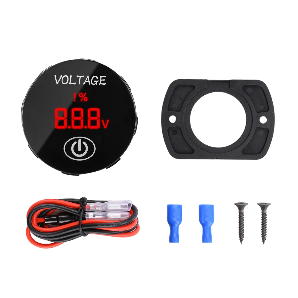 Waterproof Led Display Voltage Meter Tester DC 12V-24V Mini Digital Voltmeter Ammeter For Car Auto Motorcycle Boat