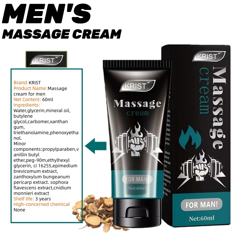 Men's Massage Cream for Intimate Experience Interactive Relaxation Fast Absorption Non-Greasy Promotes Bonding And Comfort