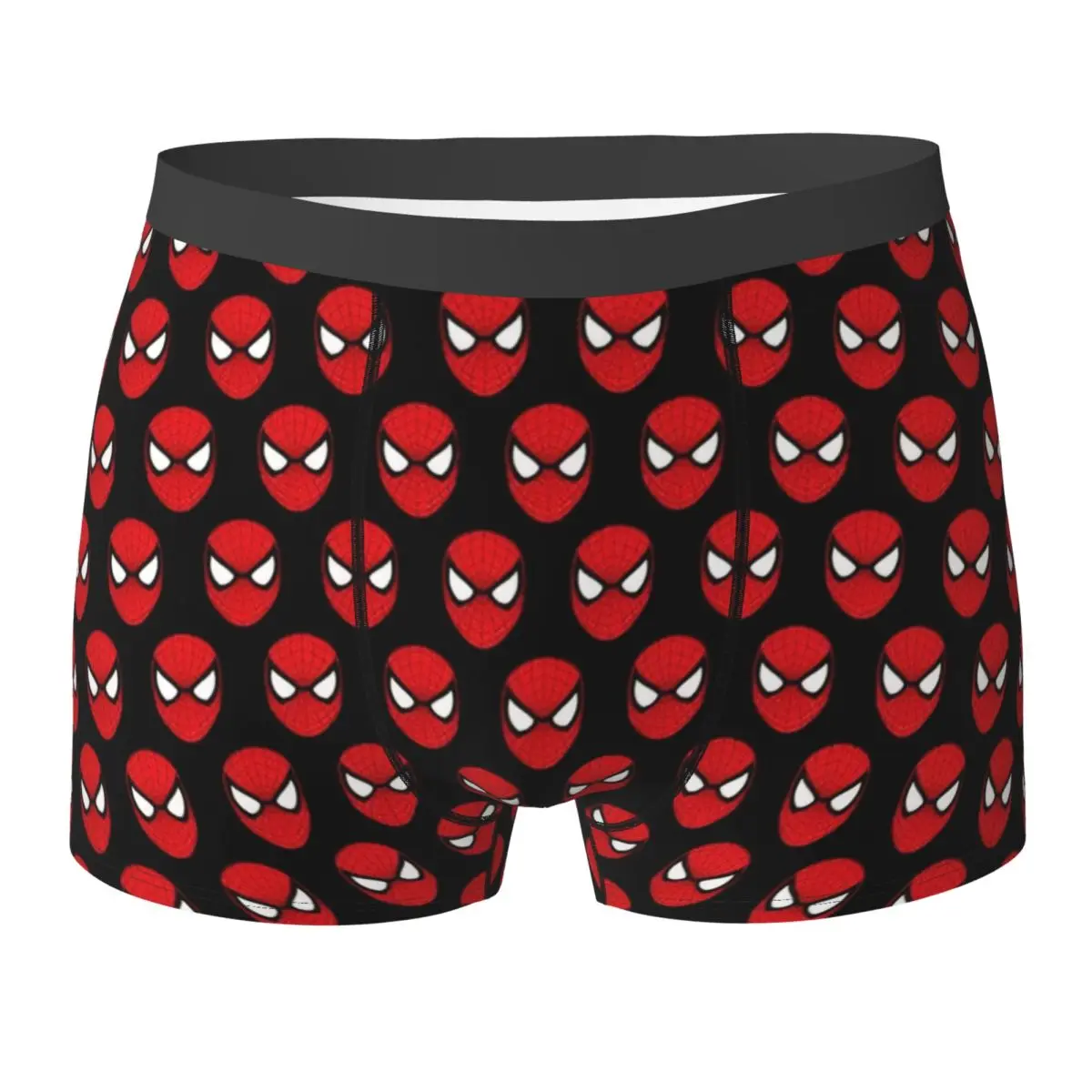 

Spider-Man Comic Underwear Spider Man Face Print Men's Underpants Printing Soft Trunk High Quality Boxer Brief Plus Size 2XL