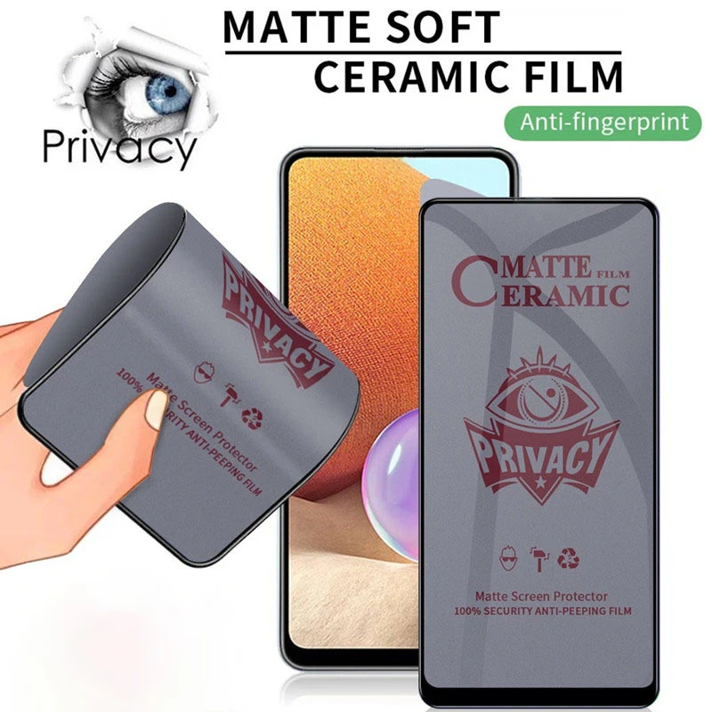 Matte Privacy Screen Protector For Samsung S23 FE S25 S24 Ultra S21 S22 Plus S20 FE A25 A24 A23 A22 A21S Anti-spy Film Not Glass