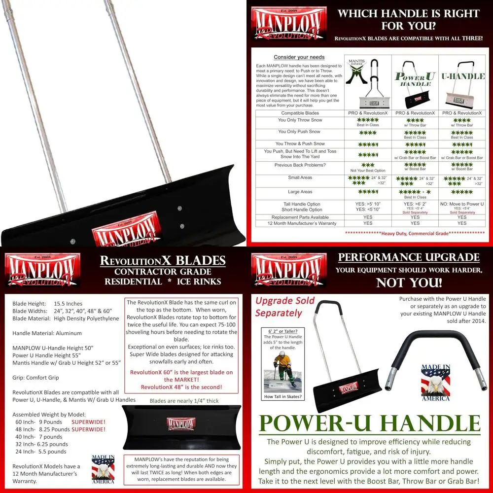 

40-Inch Electric Snow Pusher with Power-Tilt Handle for Heavy Snow Removal