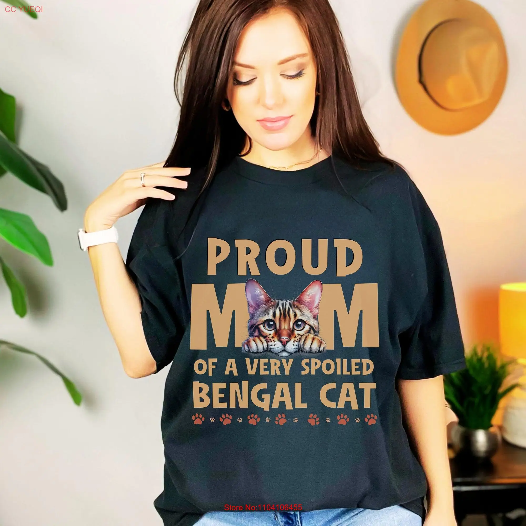 Proud Bengal Cat Mom T Shirt Animal Lover Cute Exotic Pet Owner Nature Spoiled Mama long or short sleeves