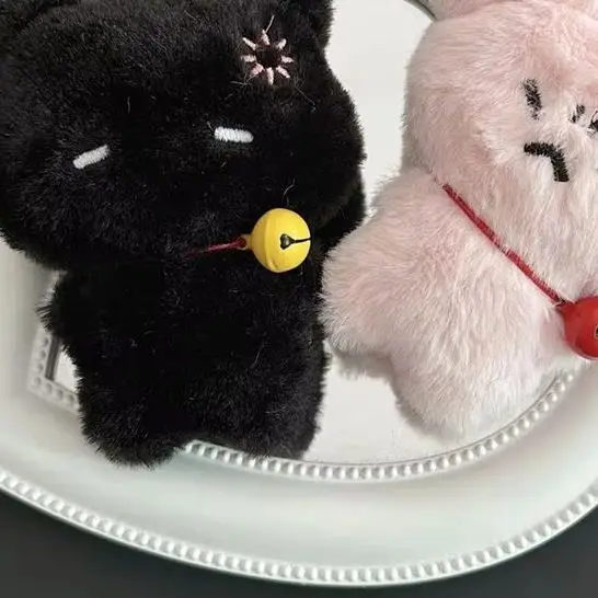 

Мультфильм милый колокольчик кролик котенок животные скрипучая плюшевая кукла мягкая игрушка брелок кулон девчачий брелок сумка подвесные украшения подарки