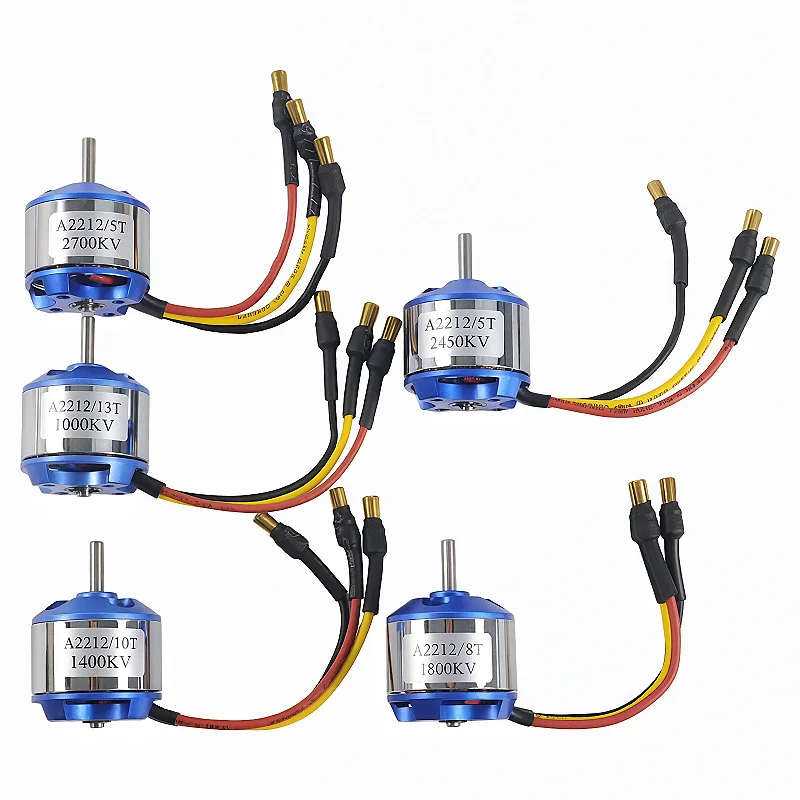 A2212 Brushless Motor 1000KV 1400KV 1800KV 2450KV 2700KV For RC Aircraft Plane Multi-copter Brushless Outrunner Motor