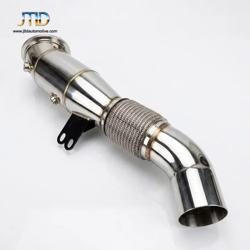 JTLD High Performance 1.5mm Thick Stainless Steel Exhaust Downpipe for B58 F20 F30 G30 140i 340i 440i 540i Turbo Mirror