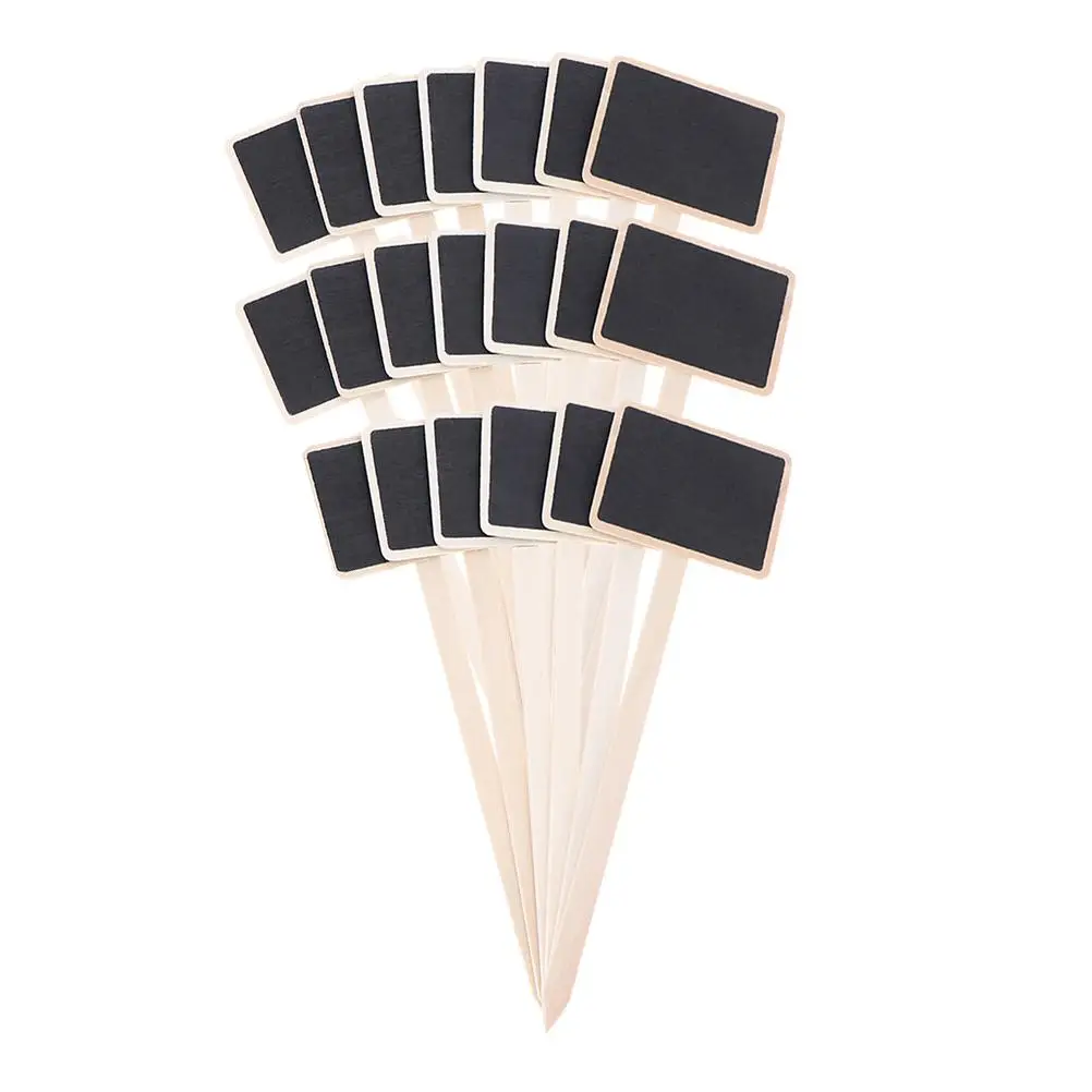 20 Pcs Mini Blackboard Signs Boxwood Chalkboards for DIY Decor Place Settings Wedding Favors Christmas Party Home