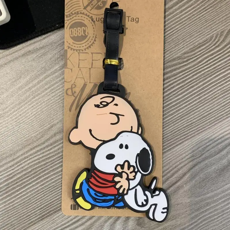 New Snoopy Cartoon Cute Creative Travel Luggage Tag Car Keychain Pendant Couple Toy Accessories Gift for Friends