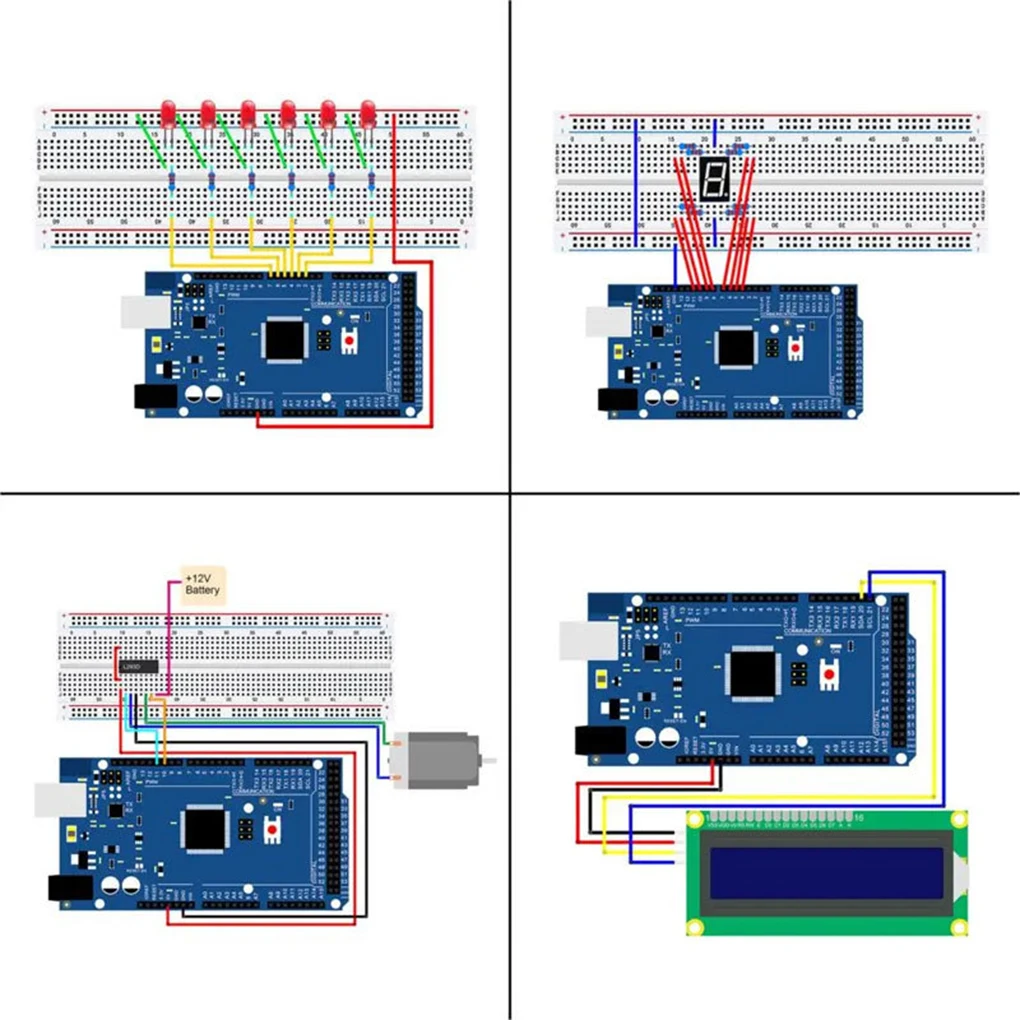 Arduino Uno R3 için RFID Başlangıç Kiti - Uno R3 /Breadboard ve tutucu Step Motor / Servo /1602 LCD / jumper kablosu