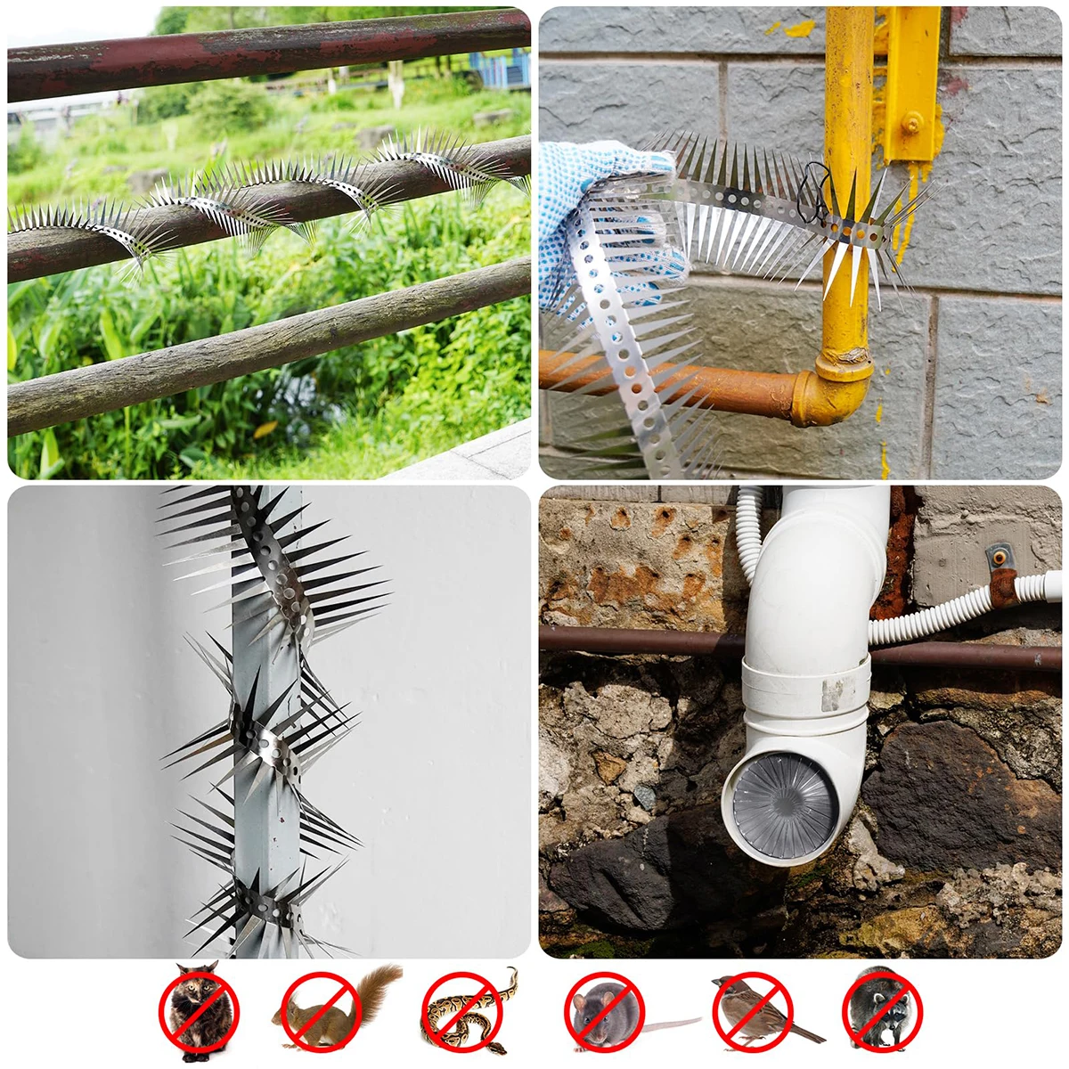 Cat Repellent Bird Deterrent Spike Outdoors Repeller Pigeons Cats Anti Rats Mouse Outdoor Scare Animal Pest Bug Killer Rat Goods
