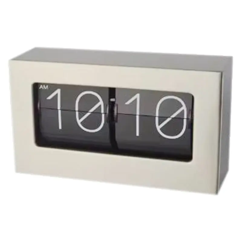 Luxury Desk Clock With Silver-Tone Metal Finish, Silent Table Clock Perfect For Offices, Bedrooms, And Living Rooms